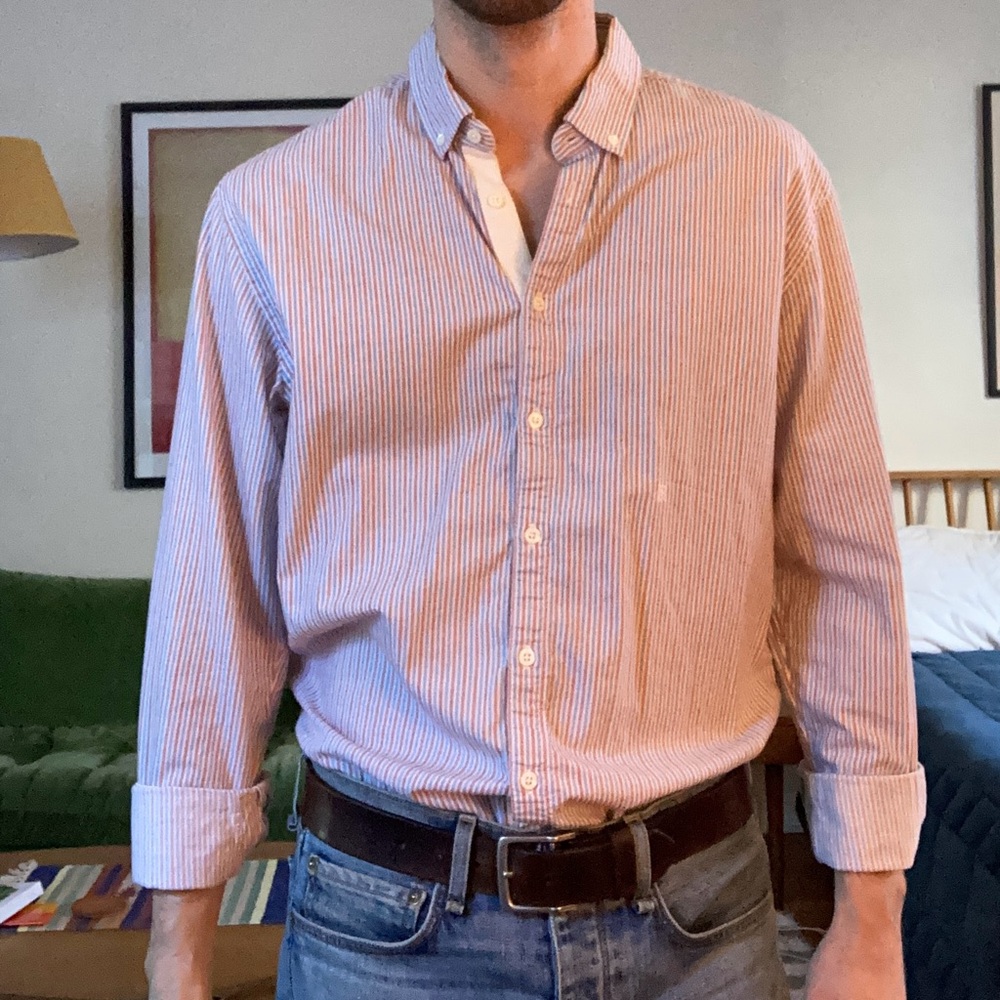 Billy Reid Striped Oxford Shirt